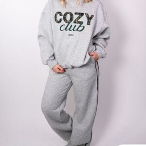 Heathered Gray Sunday Edition Womens Sweatsuit Set